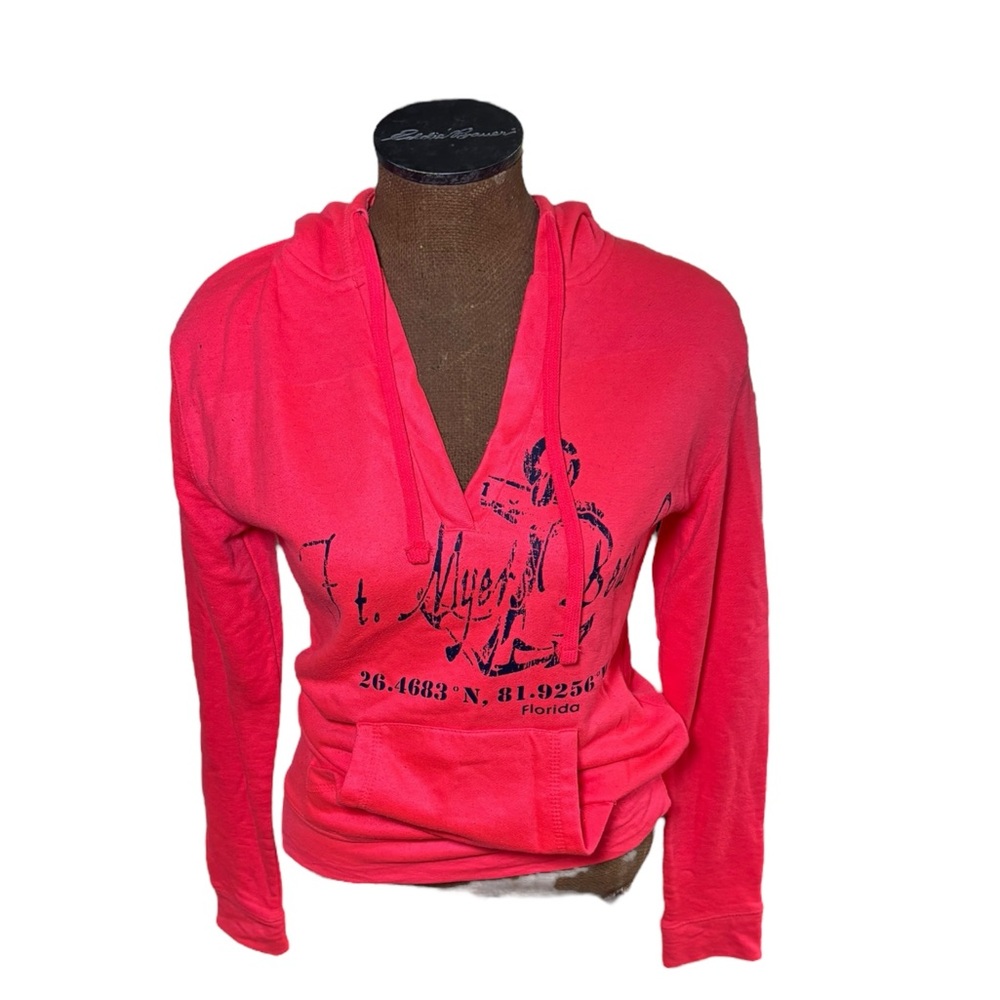 Pacific & Co Women's Pink Graphic Hoodie Size S